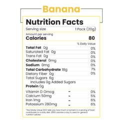 Freeze Dried Banana Nutrition Info
