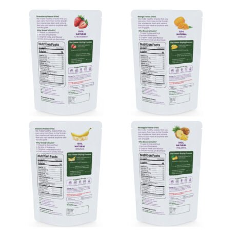 Freeze Dried Fruits Mango, Banana, Pineapple & Strawberry