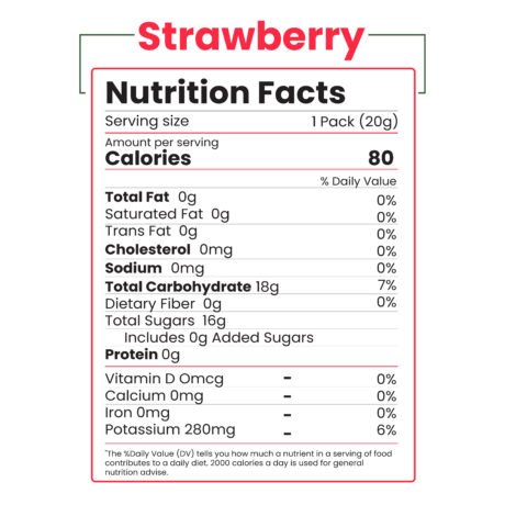 Freeze Dried Strawberry Nutrition Info